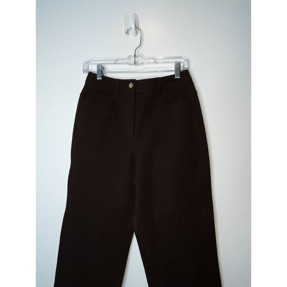 S.T John Sport Brown High Waist Straight-Leg Women's Pants Size 6 - Picture 3 of 15